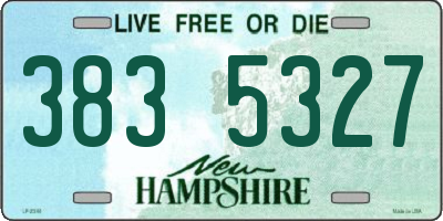 NH license plate 3835327