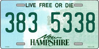 NH license plate 3835338