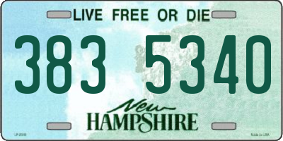 NH license plate 3835340