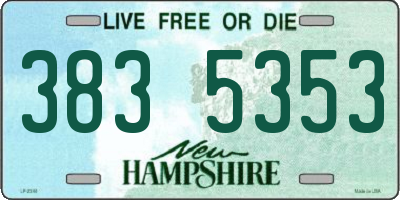 NH license plate 3835353