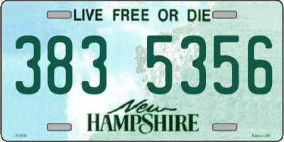 NH license plate 3835356