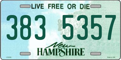 NH license plate 3835357