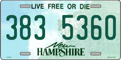NH license plate 3835360