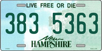 NH license plate 3835363