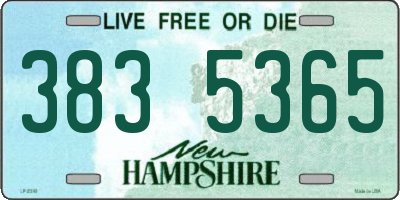 NH license plate 3835365