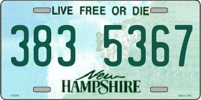NH license plate 3835367