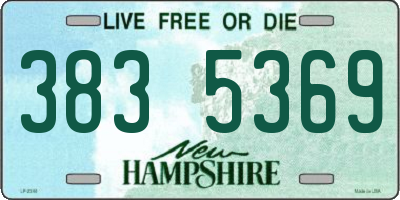 NH license plate 3835369