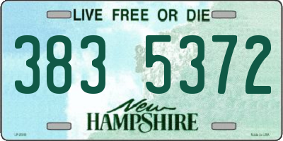 NH license plate 3835372