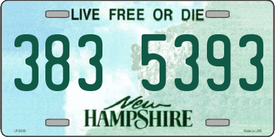 NH license plate 3835393