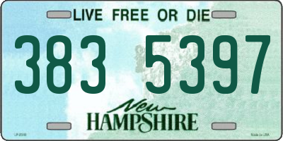 NH license plate 3835397