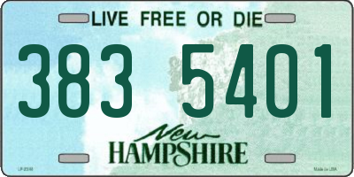 NH license plate 3835401