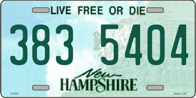 NH license plate 3835404