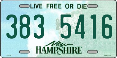 NH license plate 3835416