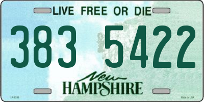 NH license plate 3835422