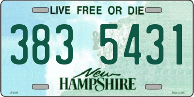 NH license plate 3835431