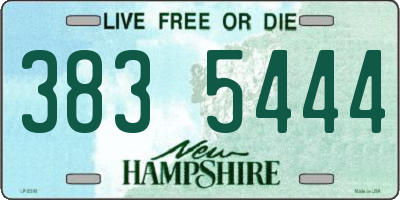 NH license plate 3835444