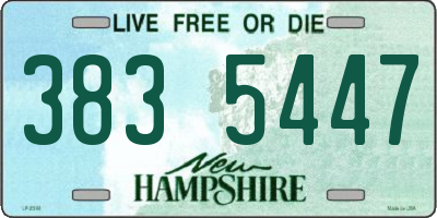 NH license plate 3835447
