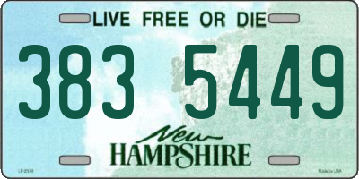NH license plate 3835449
