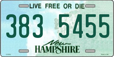 NH license plate 3835455