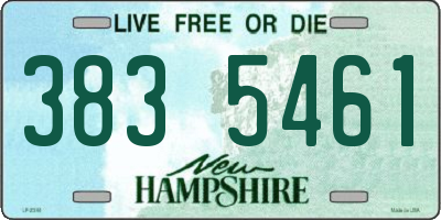 NH license plate 3835461