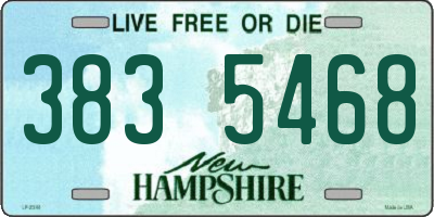 NH license plate 3835468