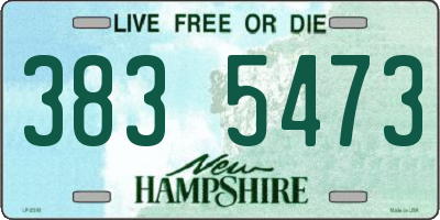 NH license plate 3835473