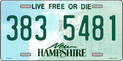 NH license plate 3835481