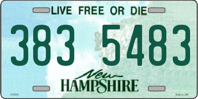 NH license plate 3835483