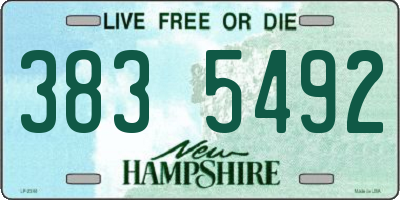 NH license plate 3835492