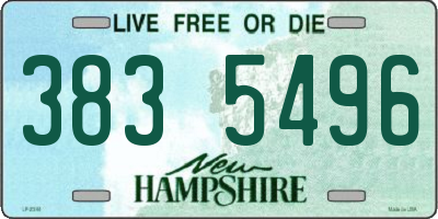 NH license plate 3835496