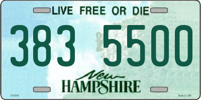 NH license plate 3835500