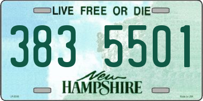 NH license plate 3835501