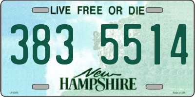 NH license plate 3835514