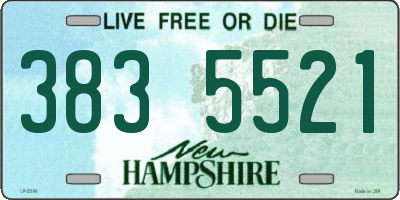 NH license plate 3835521