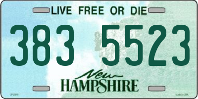 NH license plate 3835523