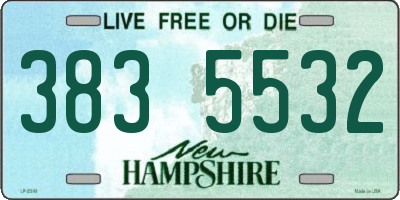 NH license plate 3835532