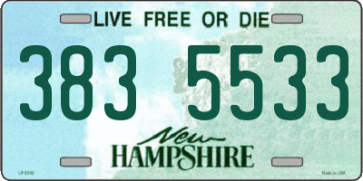 NH license plate 3835533