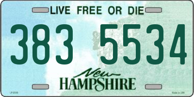 NH license plate 3835534