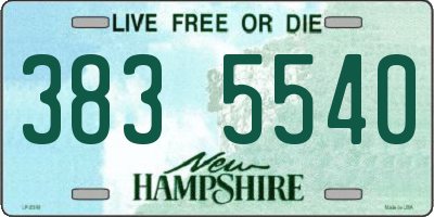 NH license plate 3835540