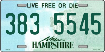 NH license plate 3835545