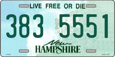 NH license plate 3835551
