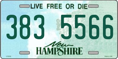NH license plate 3835566