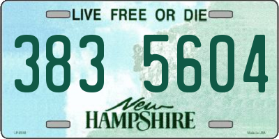 NH license plate 3835604