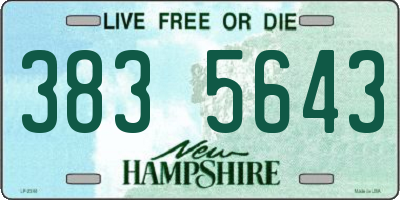 NH license plate 3835643