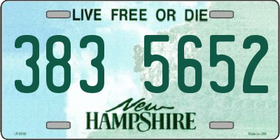 NH license plate 3835652