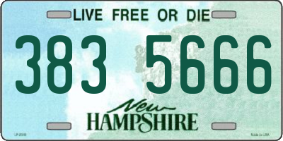 NH license plate 3835666