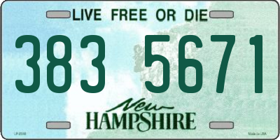 NH license plate 3835671