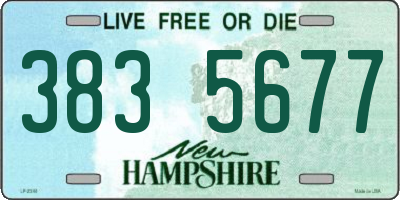 NH license plate 3835677