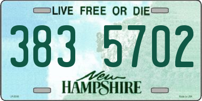 NH license plate 3835702