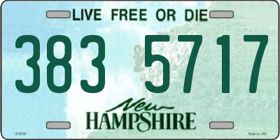 NH license plate 3835717